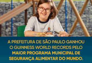 A prefeitura de São Paulo Ganhou o GUINNESS WORLD RECORDS PELO MAIOR PROGRAMA MUNICIPAL DE SEGURANÇA ALIMENTAR DO MUNDO! Saiba mais.