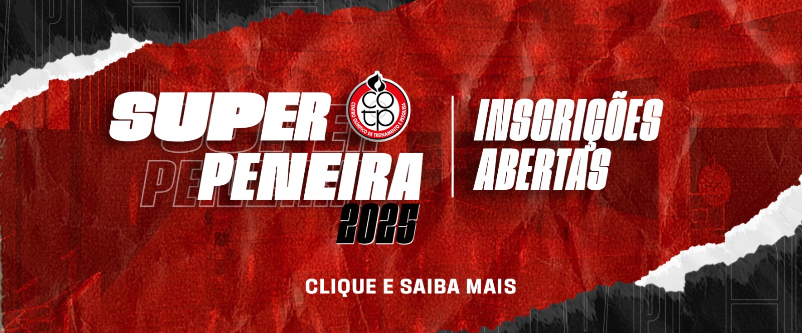 Na imagem, arte de divulgação da abertura da Super Peneira. 