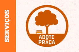 Logo Programa Adote uma Praça Laranja 