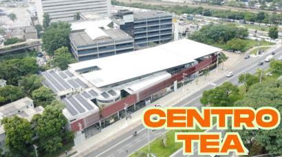 Imagem aérea captada via drone do Centro TEA.